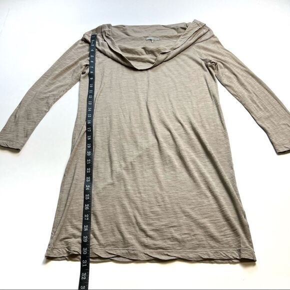 JAMES PERSE Size 4 (Large) Taupe Off Shoulder Long Sleeve Tunic or Top - Picture 9 of 12
